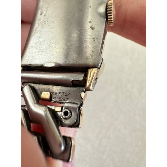 Elgin Shockmaster 60 manual vintage 10kt rolled gold plated tank wrist watch - Picture 9 of 12